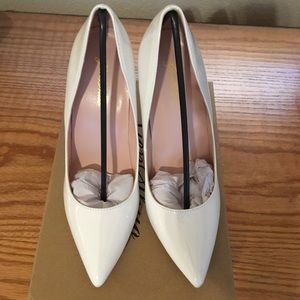 Gen Shuo White Patent Stilettos